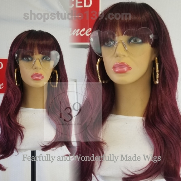Sexywavy human hair wig with bangs
